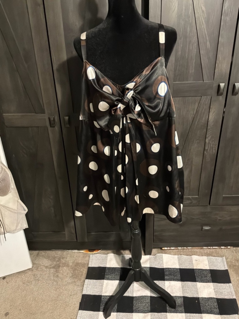 Lane Bryant Black Satin Top